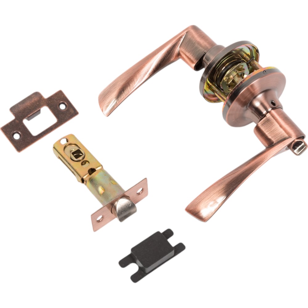 Изображение товара Ручка с защелкой-кноб PALIDORE Arsenal 860 AC BK медь для межкомнатных дверей