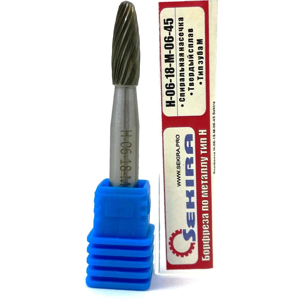 Изображение товара Бор-фреза твердосплавная пламевидная H-06-18-M-06-45 для металла Sekira