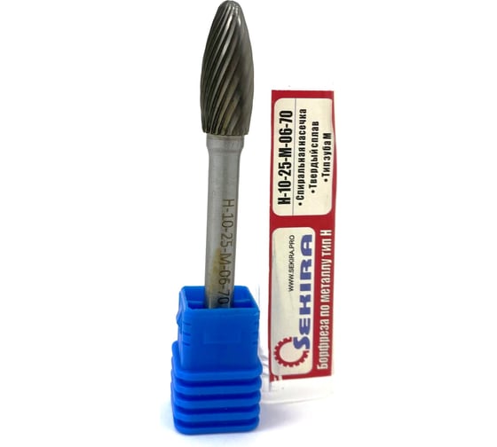 Изображение товара Бор-фреза твердосплавная пламевидная H-10-25-M-06-70 по металлу Sekira 00-00009344
