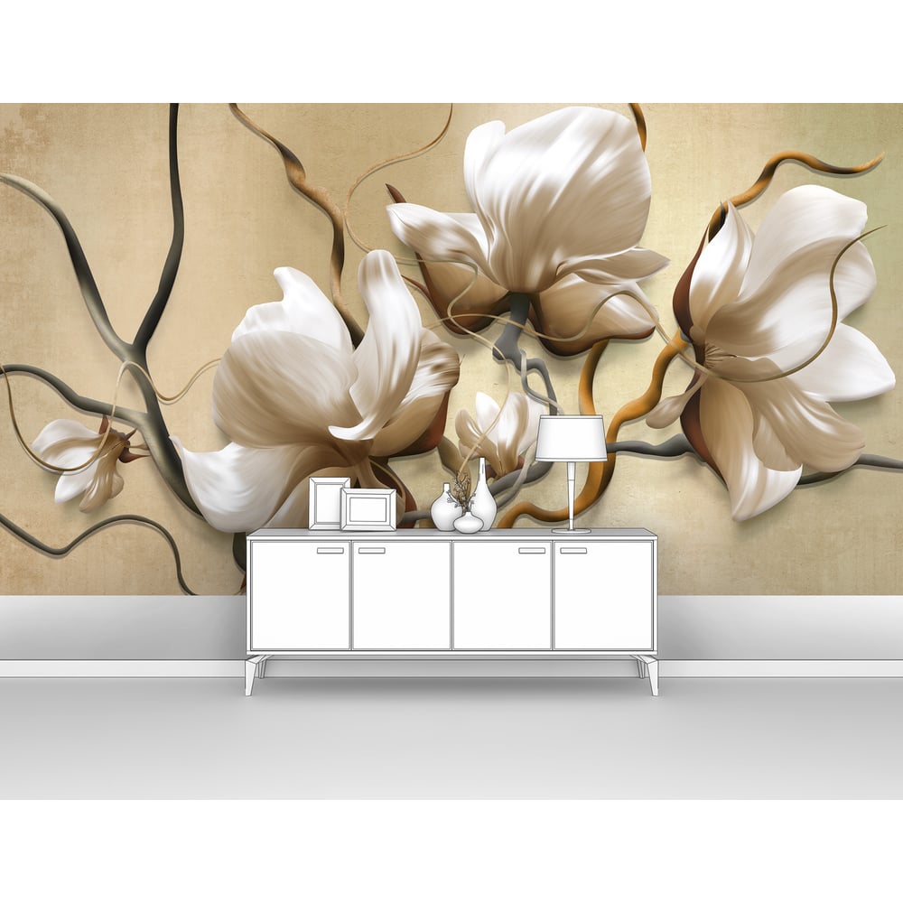 Изображение товара Фотообои 3d абстракции цветы сакура 200x110 см для яркого интерьера