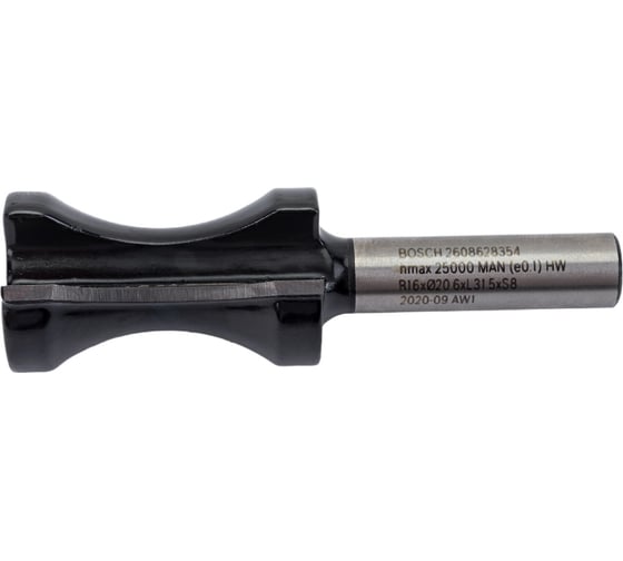 Изображение товара Фреза кромочная полустержневая (20.6х63.5 мм; R18.3 мм; хвостовик 8 мм) по дереву Bosch 2608628354