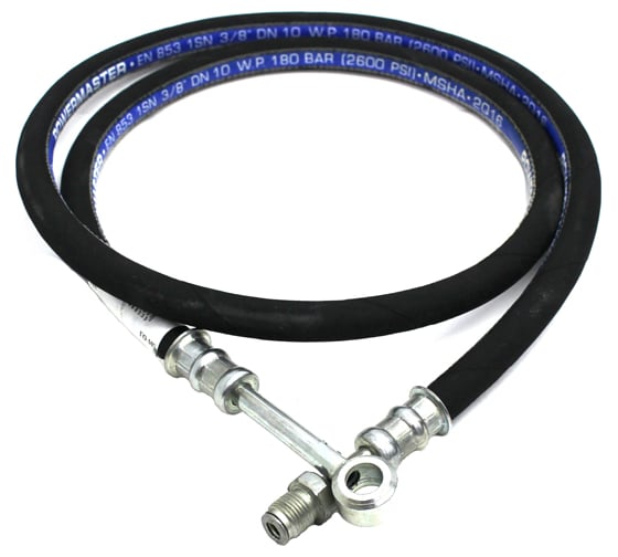 Изображение товара Шланг ГУР нагнетательный для а/м УАЗ 452 двигатель 421 (1570 мм; кольцо-штуцер) Riginal RG452-10-3408150