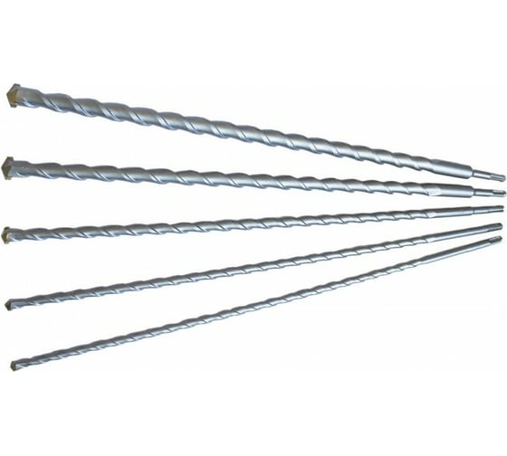 Изображение товара Набор сверел по бетону (5 шт; SDS) ROCKFORCE на пластиковом держателе RF-4390 RF-4390(49318)