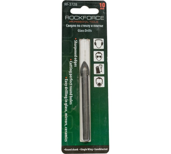 Изображение товара Сверло по стеклу и плитке 10 мм, в блистере Rockforce RF-3728(49314)