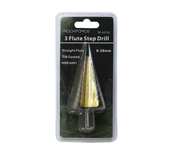 Изображение товара Сверло ступенчатое Rockforce TIN HSS 4241, в блистере RF-44743(49323)