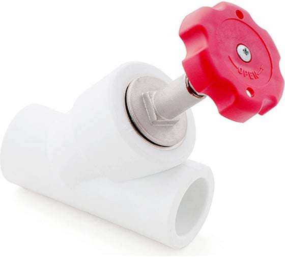 Изображение товара Вентиль RTP PPR внутреннее/внутреннее присоединение 25x45 белый 19866