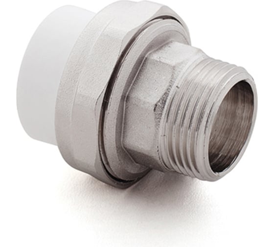 Изображение товара Комбинированная разъемная муфта (американка) RTP PPR наружная резьба 90x3 белый 30110