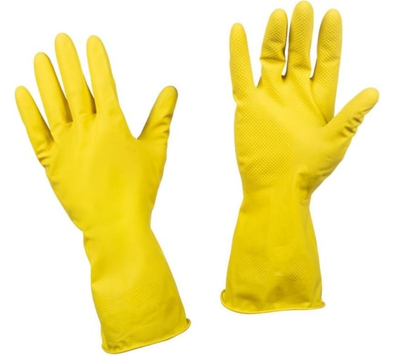 Изображение товара Латексные перчатки ООО Комус желтые, р. 10, XL 1297210