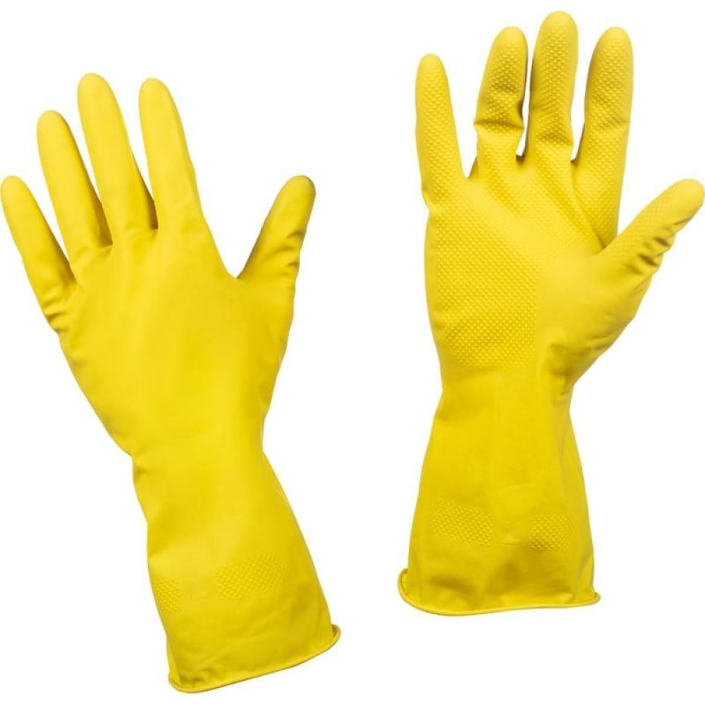 Латексные перчатки ООО Комус, размер 7, цвет желтый