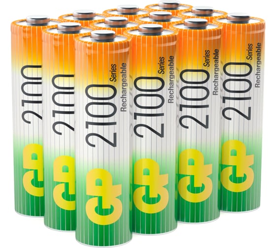 Изображение товара Аккумуляторные пальчиковые батарейки АА GP hr6 2100 mah/мАч, никель-металлгидрид ni-mh 12 шт GP 210AAHC-B12