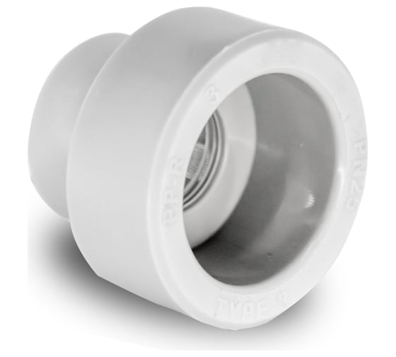 Изображение товара Переходная муфта RTP PPR внутреннее/внутреннее присоединение, 63x40, белый 28121