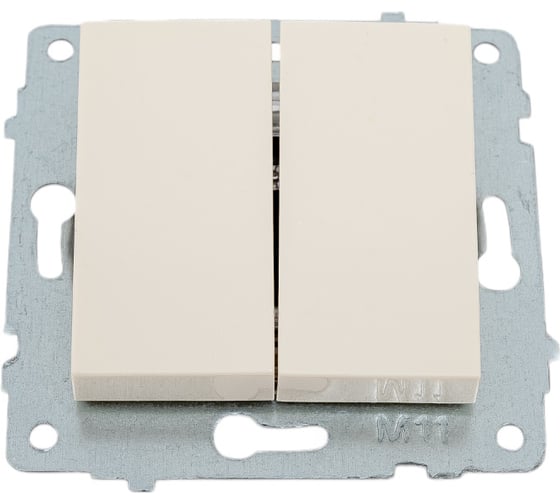 Изображение товара Механизм 2-клавишного выключателя OVIVO крем, 600-000202-202