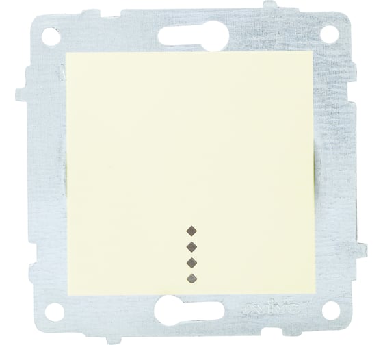 Изображение товара Механизм 1-клавишного выключателя OVIVO с подсветкой, крем, 600-000202-201