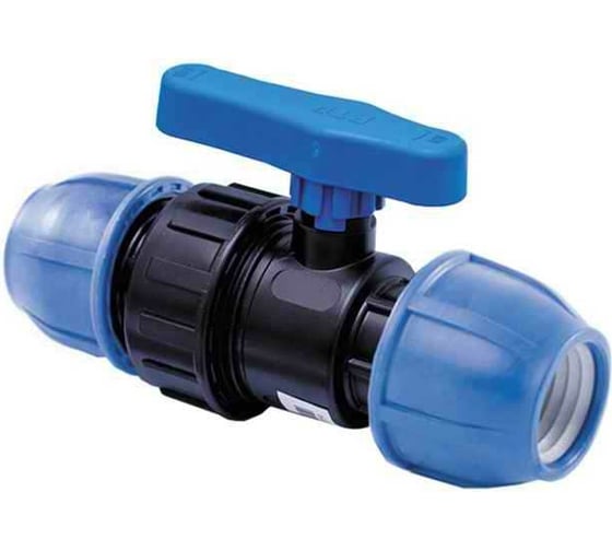 Изображение товара Компрессионный шаровой кран RTP PN10 d 50 для ПЭ труб 17561