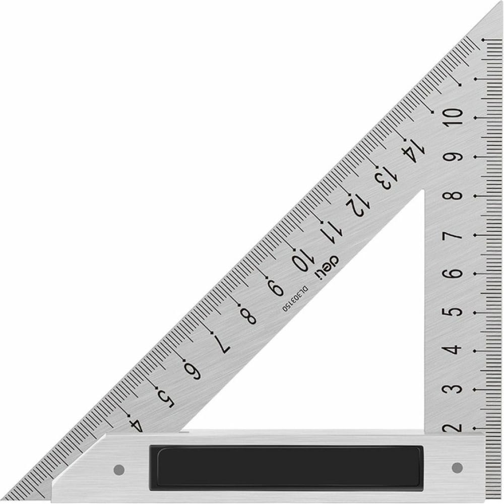 Треугольная стальная линейка DELI стальная доворотная шкала forsage