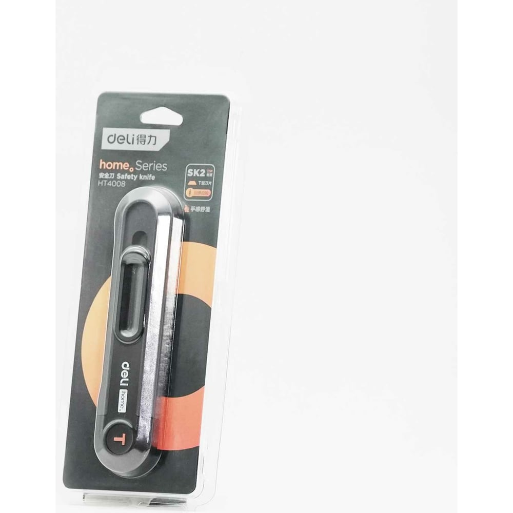 Изображение товара Технический нож DELI Home Series Black HT4008 с выдвижным лезвием