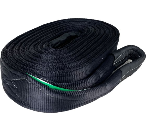 Изображение товара Буксировочный динамический трос HITCH prof лента, масса авто 13т, разрывная 39т, 8м, петля-петля SZ071514