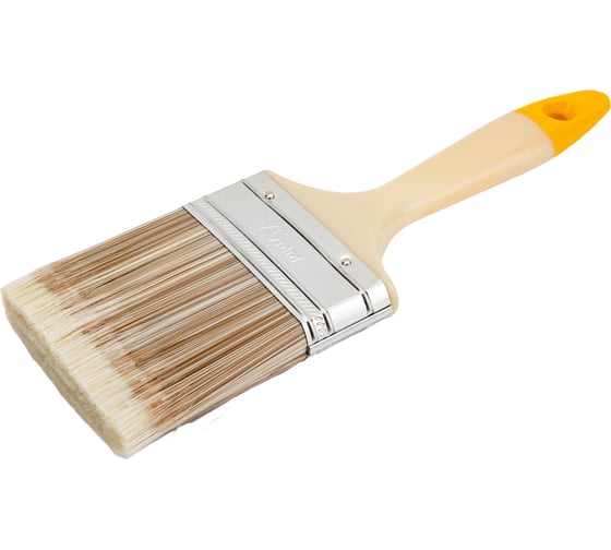 Изображение товара Плоская кисть 888 из искусственной щетины 3'' - 75 мм * 14 мм Аква 0121050