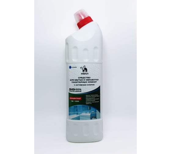 Изображение товара Средство для мытья и обработки санитарных комнат с активным хлором HIRVI Minty Smell Deodez 1 л 310а013