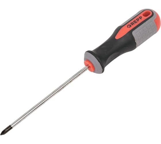 Изображение товара Крестовая отвертка GREPP PH0*100мм, CrV, 3х-компонентная рукоятка 201-015