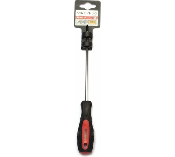 Изображение товара Крестовая отвертка GREPP PH3*150мм, CrV, 2х-компонентная рукоятка 202-022