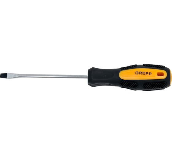 Изображение товара Шлицевая отвертка GREPP SL5*100мм, CrV, 2х-компонентная рукоятка 202-006
