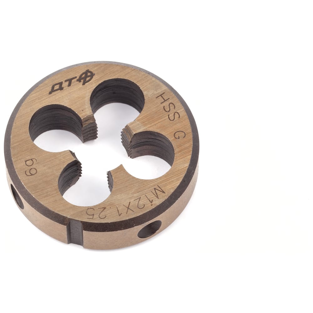 Изображение товара Плашка Дело Техники M12х1.25 мм, высококачественная сталь HSS