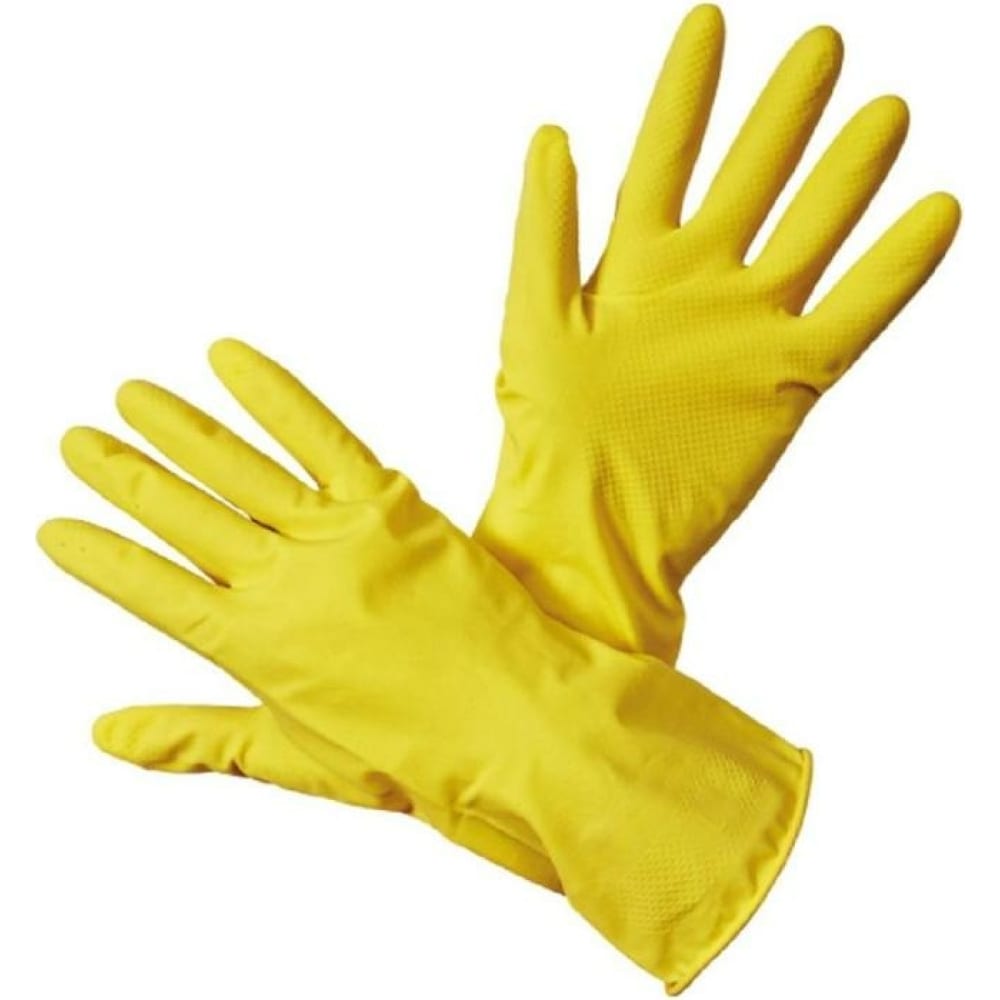 Латексные перчатки ООО Комус, размер S, цвет желтый