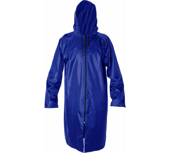 Изображение товара Многоразовый плащ-дождевик на молнии с ПВХ покрытием Грандмастер синий, р.52-54, рост 170-176 610866