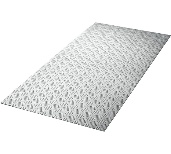 Изображение товара Алюминиевый рифленый лист ЗУБР Квинтет 600x1200x1.5 мм 53830