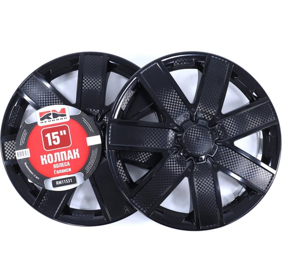 Изображение товара Колпак колеса REDMARK R15 Галакси (черный глянец) 2 шт. RM11531