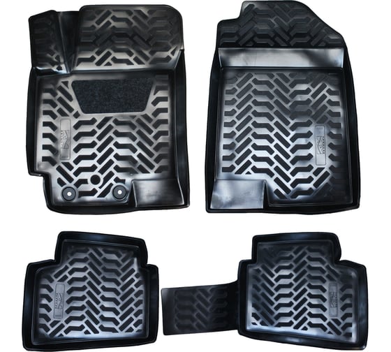 Изображение товара Коврики внутрисалонные REDMARK Hyundai Solaris II (2017-) к-т (3D с подпятником, крепеж) (полиуретан) RM60659