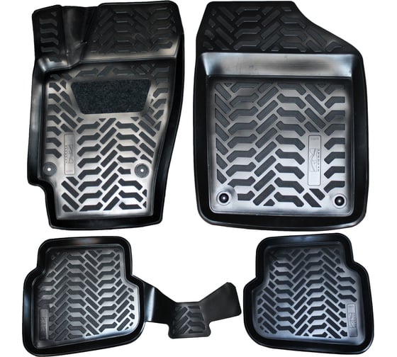 Изображение товара Коврики внутрисалонные REDMARK VW Polo SD (2010-20) к-т (3D с подпятником, крепеж, полиуретан) RM62055