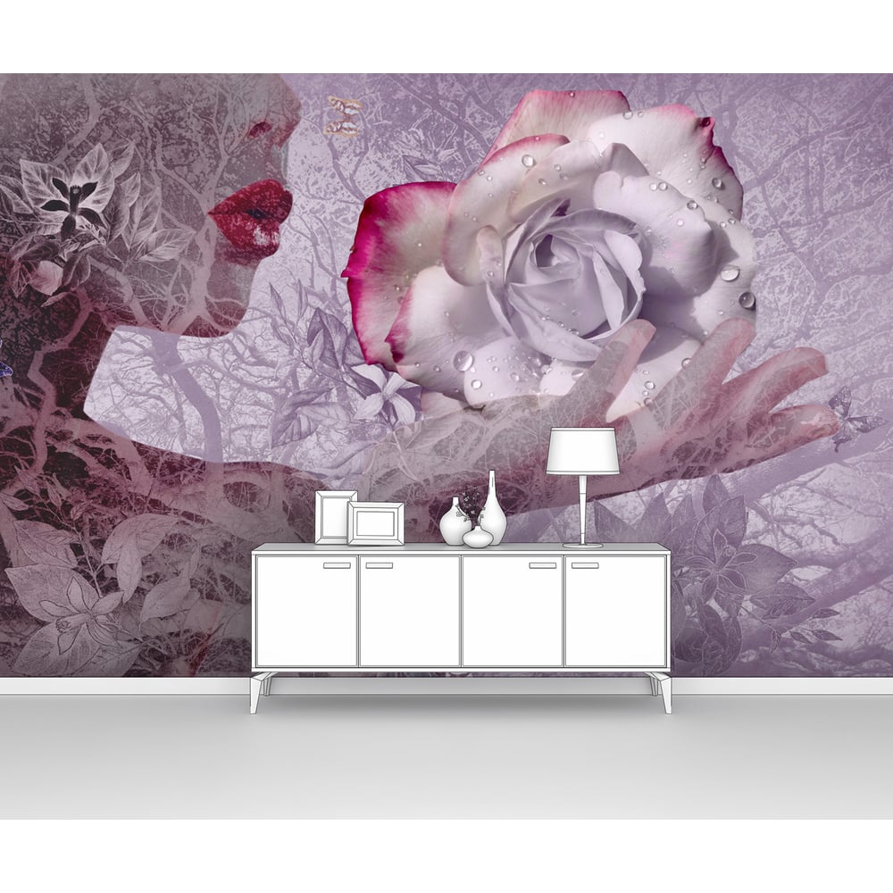 Изображение товара Фотообои Первое ателье Абстракция девушка с розой 150x100 см