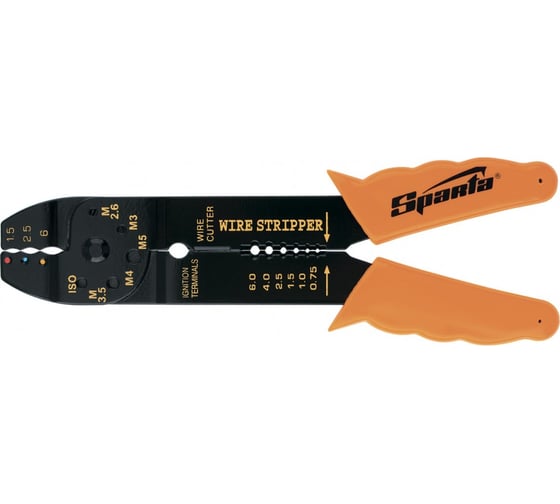 Изображение товара Щипцы, 210 мм, SPARTA для зачистки электропроводов и обжима контактных клемм,1,5–6,5 мм// 177505