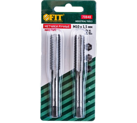 Изображение товара Метрические метчики 2 шт 10х1.5мм FIT IT 70848