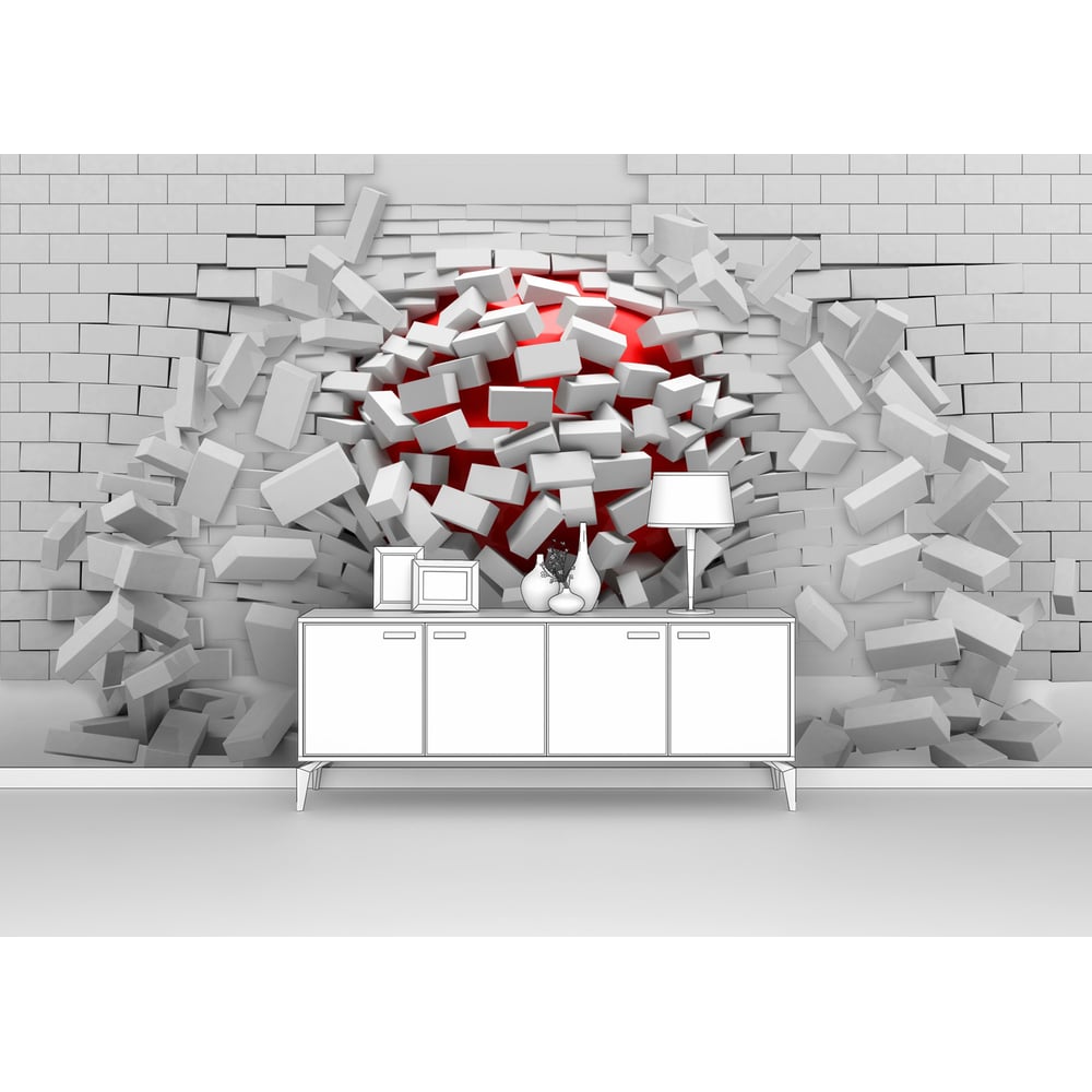 Изображение товара Фотообои 3D абстракции кирпич 400x250 см от Первое ателье