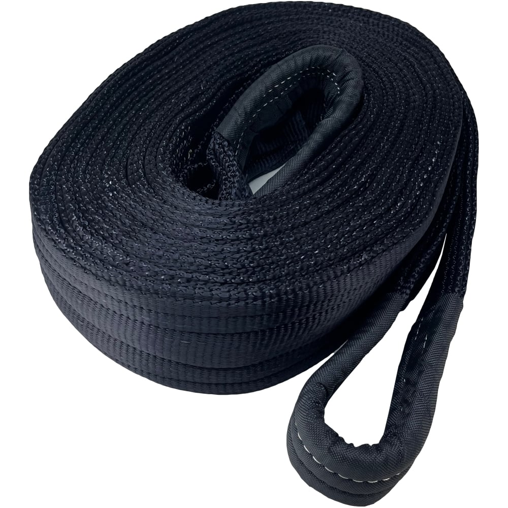 Буксировочный динамический трос HITCH prof лента, масса авто 17т, разрывная 52т, 8м, петля-петля SZ071515