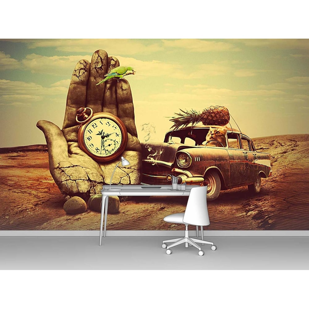 Изображение товара Фотообои машина ретро 400x250 см, влагостойкие, винил