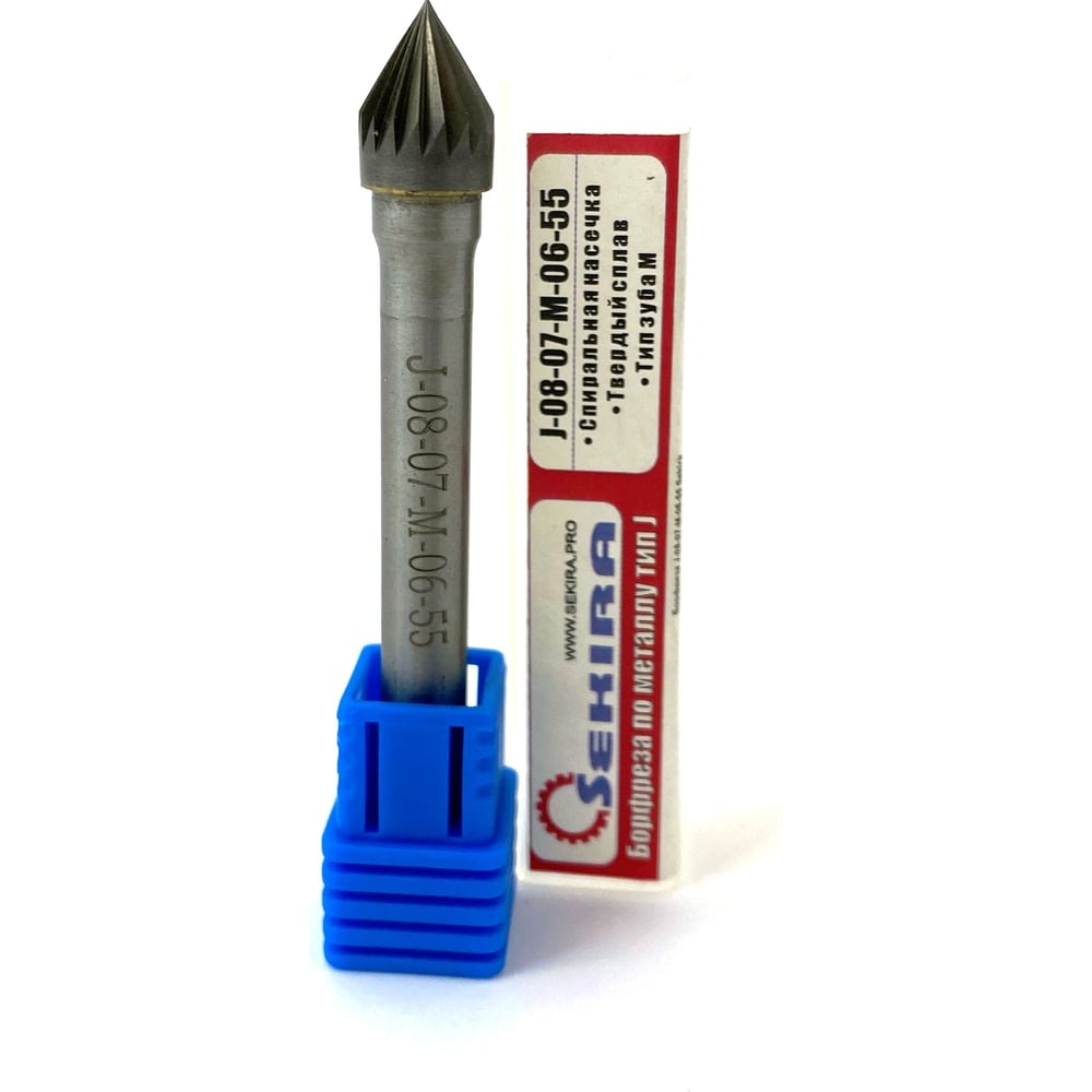 Изображение товара Бор-фреза твердосплавная коническая 60° Sekira J-08-07-M-06-55 по металлу