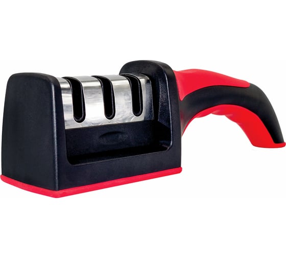 Изображение товара Точилка для ножей DASWERK ручная ножеточка, трёхзонная грубая, чистовая, шлифовка 608134