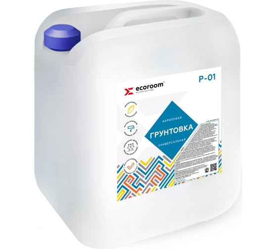 Изображение товара Универсальная грунтовка ECOROOM P-01 10 кг E-Грунт-120