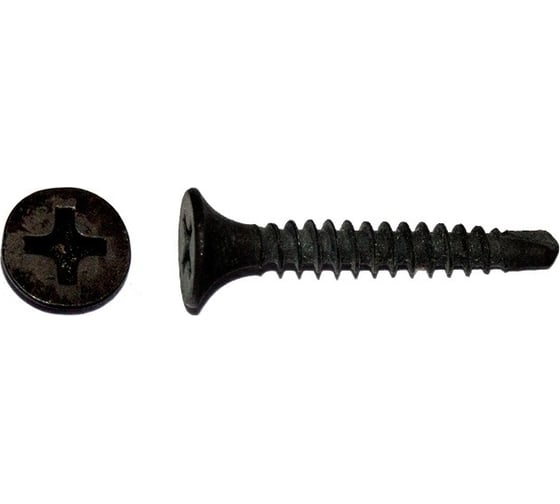 Изображение товара Саморез КРЕП-КОМП потайной, сверло, черный, 4,2x60, 50 шт. спч60мф