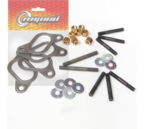 Изображение товара Ремкомплект выпускного коллектора для а/м с дв. 406, 405, 409 (шпильки, гайки, прокладки) Riginal RG406-1008800