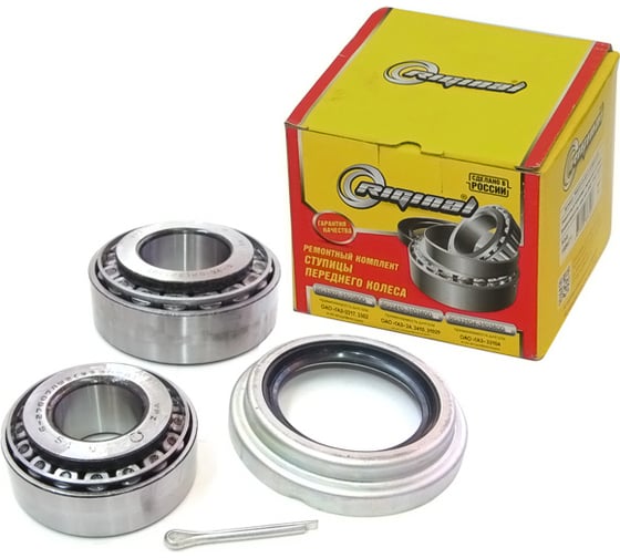Изображение товара Ремкомплект передней ступицы для а/м ГАЗ 33104 (подшипники, сальник в обойме) Riginal RG33104-3103800