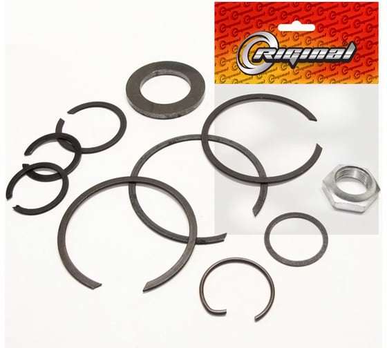 Изображение товара Ремкомплект КПП 4 ст. для а/м ГАЗ 3307, 53, ПАЗ (кольца стопорные, гайка фланца) Riginal RG3307-1701800