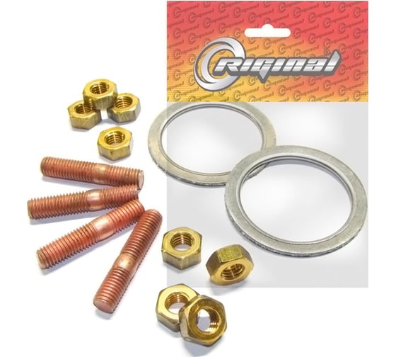 Изображение товара Ремкомплект приемной трубы для а/м ГАЗ 2410-3110 с дв. 402 латунь Riginal RG3110-50-1203800