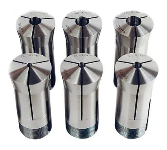 Изображение товара Комплект цанг МТ2 (6 шт.) для фрезерного станка К-412 Энкор 23481