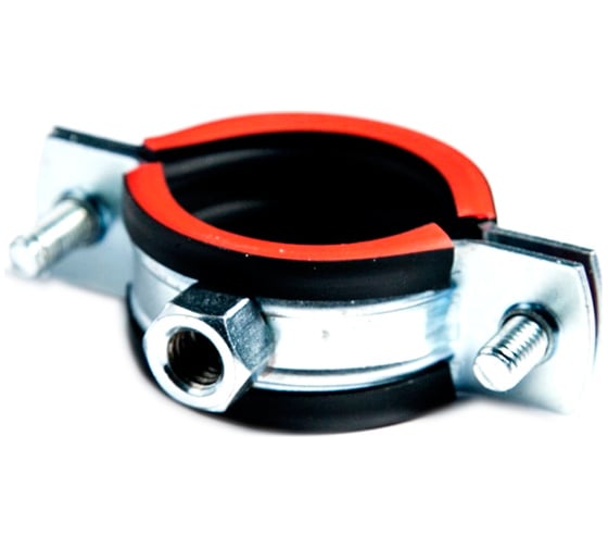 Изображение товара Трубный хомут с гайкой КРЕП-КОМП DGR, 2 1/2" (74-80 мм), М10, 25 шт. MPN-RC2 1/2М10DGR51-25