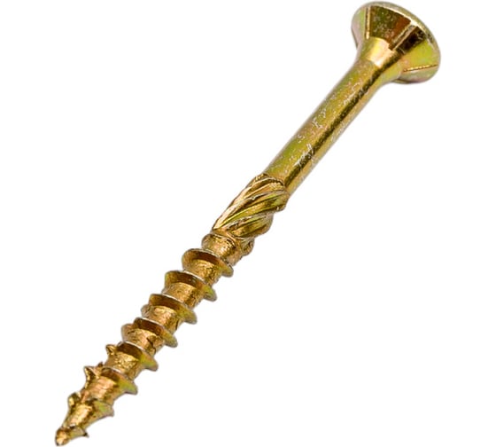 Изображение товара Саморезы по дереву КРЕП-КОМП потайные, Torx, 3,5x40 мм, 20 шт., желтые сдт3540мф